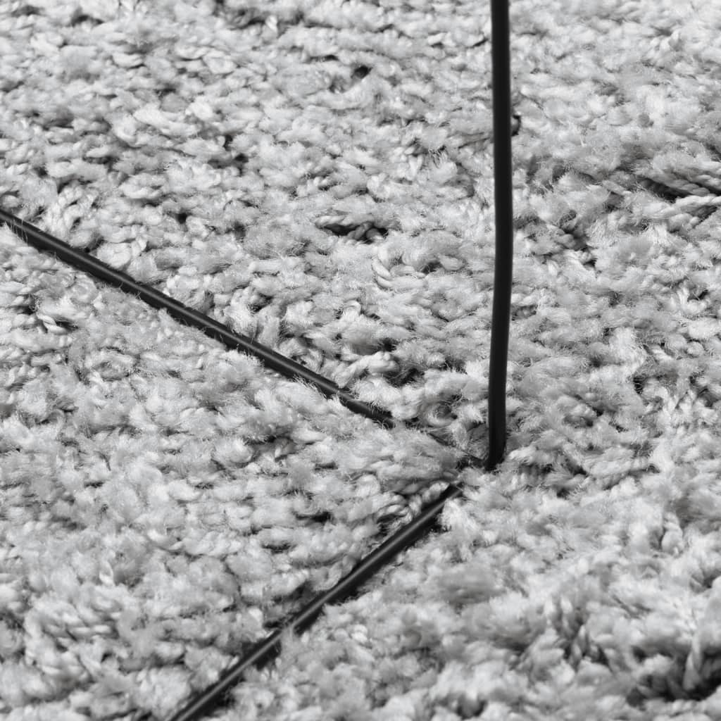 vidaXL Tykt teppe PAMPLONA høy luv moderne grå 80x200 cm