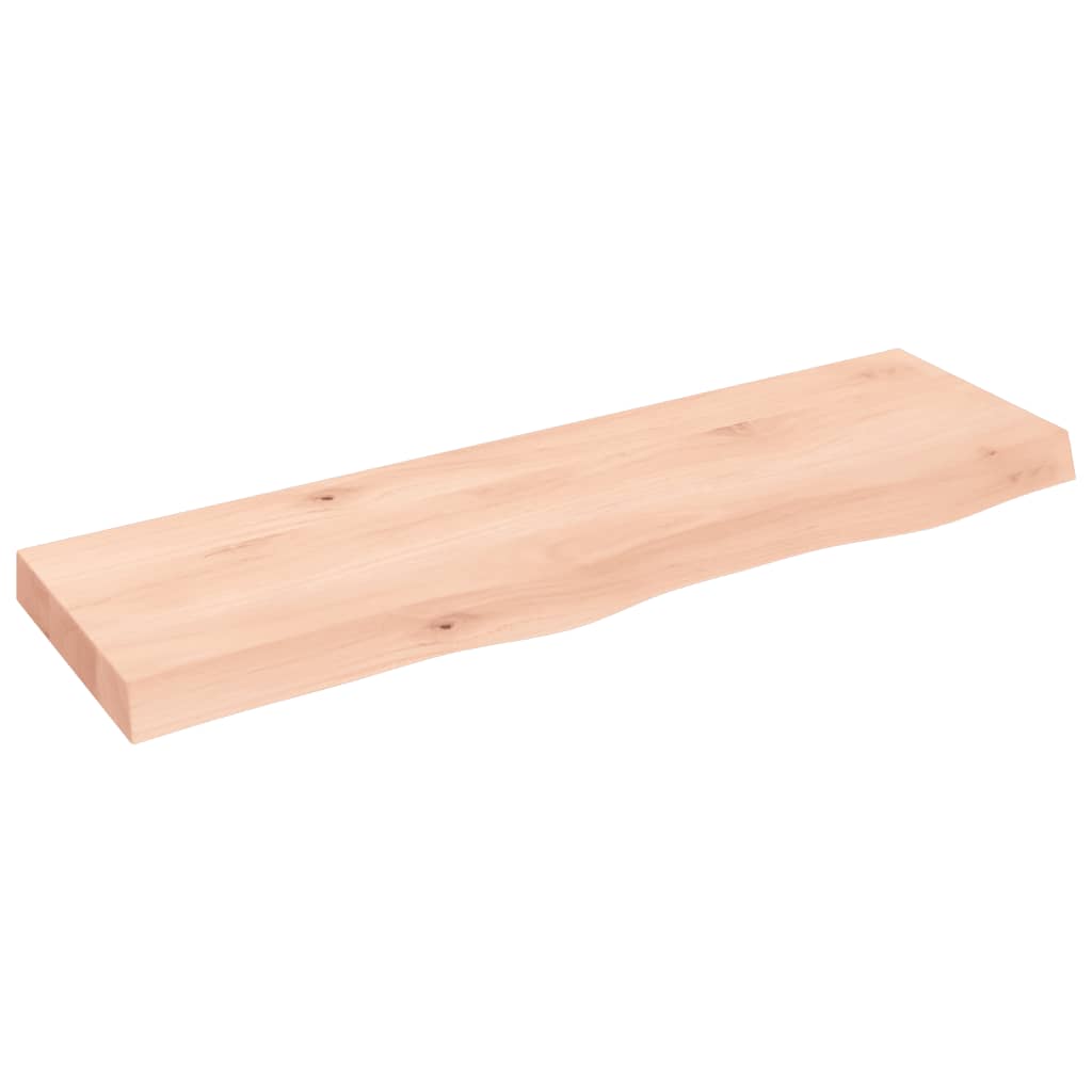 vidaXL Benkeplate til bad 100x30x6 cm ubehandlet heltre