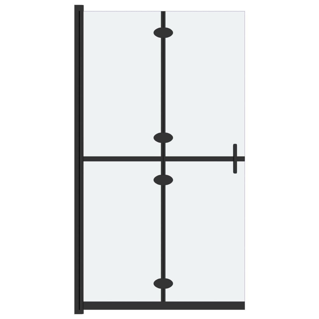 vidaXL Sammenleggbar dusjvegg med frostet ESG-glass 90x190 cm