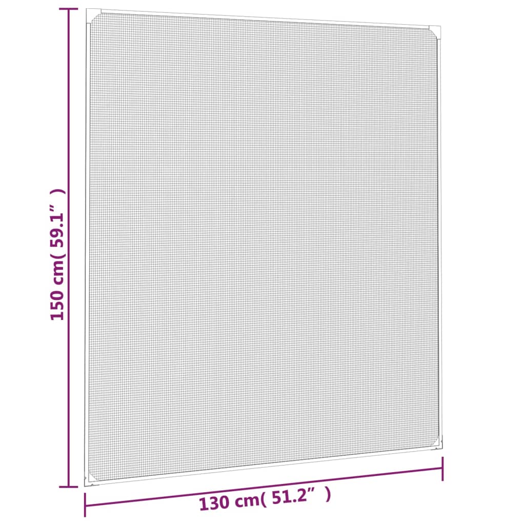 vidaXL Magnetisk insektskjerm for vindu hvit 130x150 cm