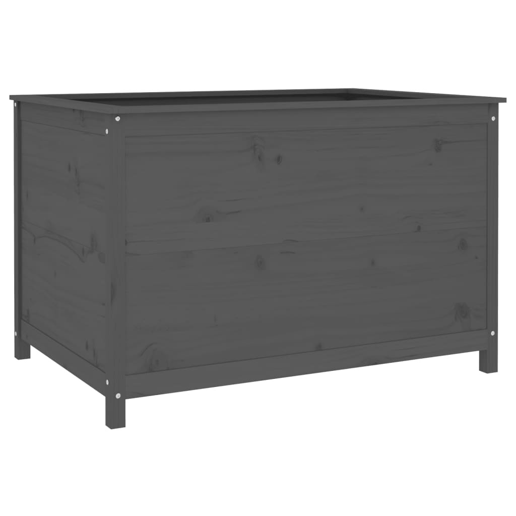 vidaXL Høybed grå 119,5x82,5x78 cm heltre gran