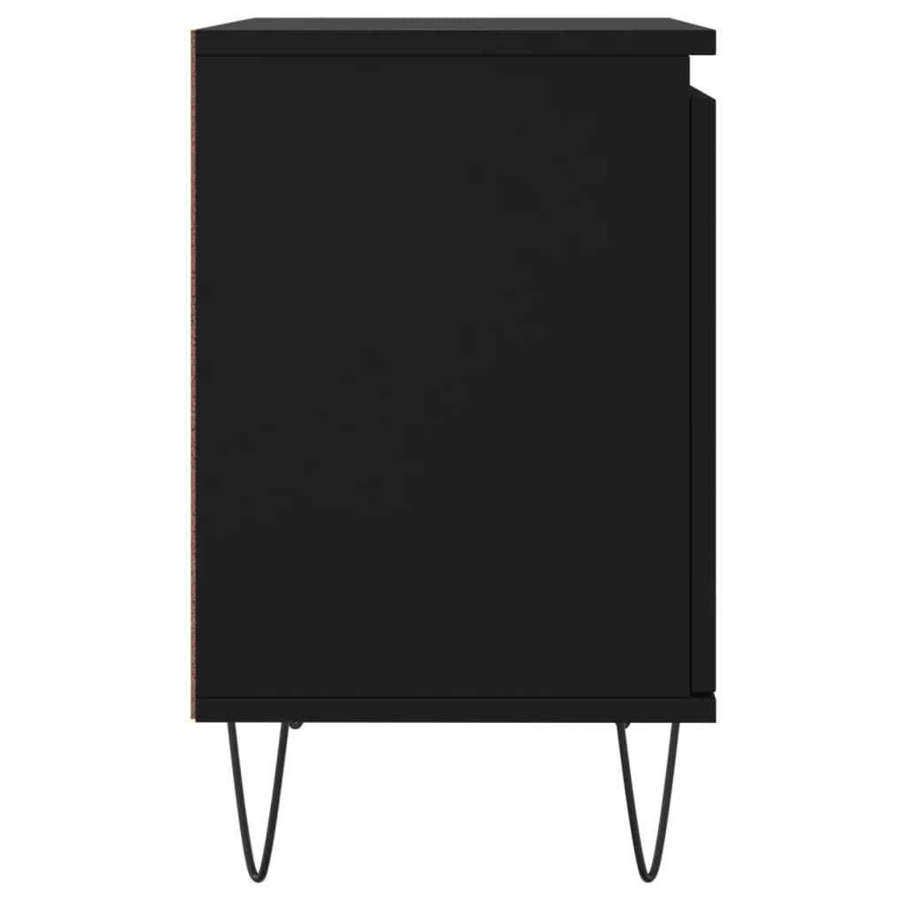 vidaXL Nattbord svart 40x30x50 cm konstruert tre