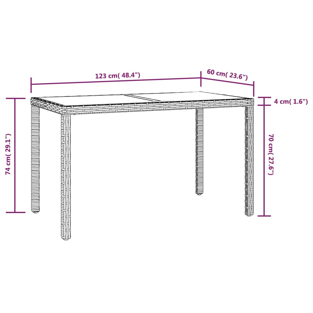 vidaXL Hagespisegruppe med puter 5 deler polyrotting beige