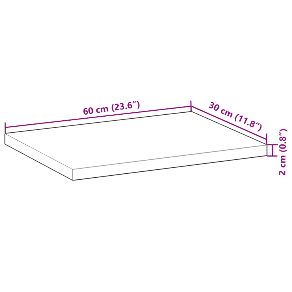 vidaXL Flytende hyller 3 stk 60x30x2 cm oljebehandlet heltre akasie