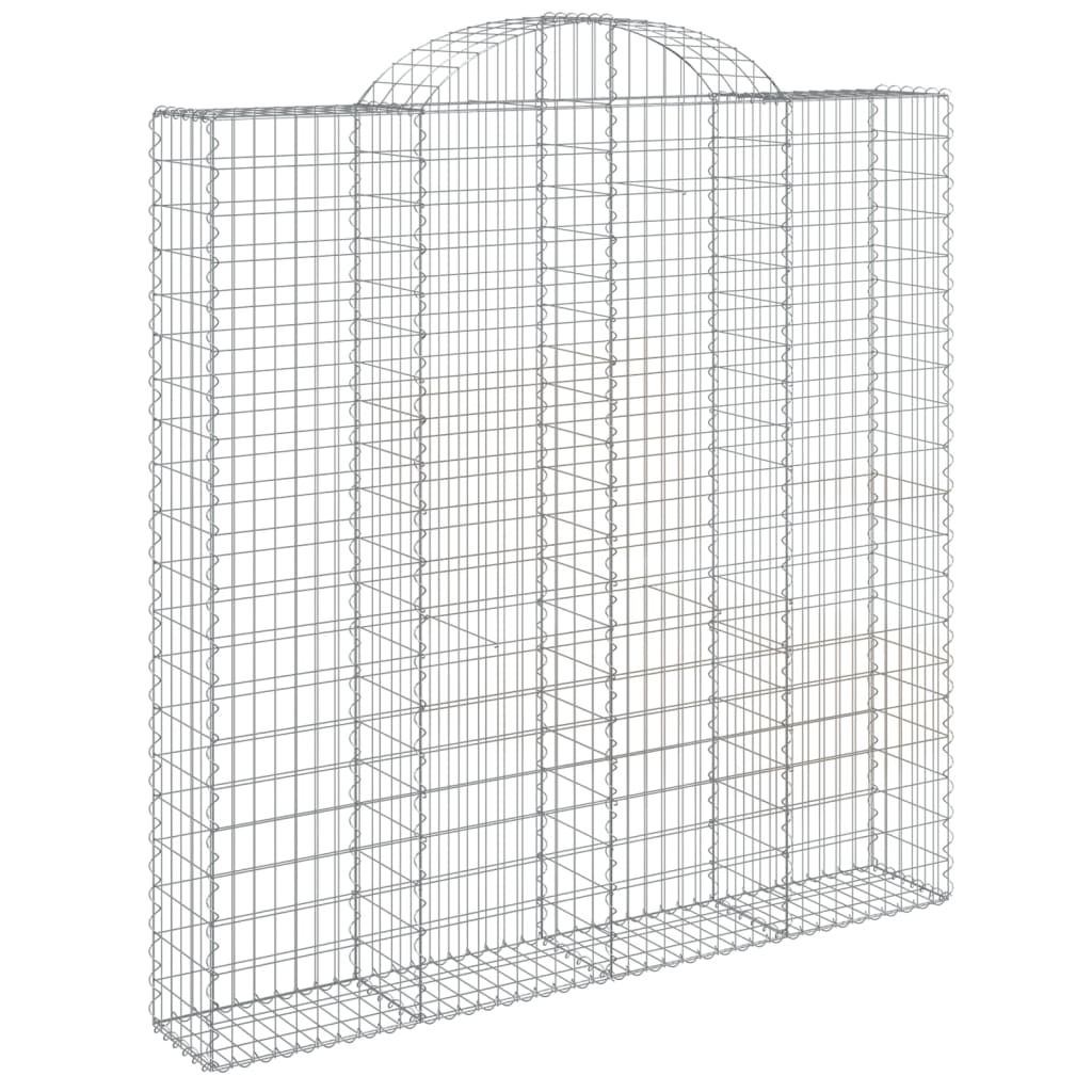 vidaXL Gabionkurv buet 200x30x200/220 cm galvanisert jern