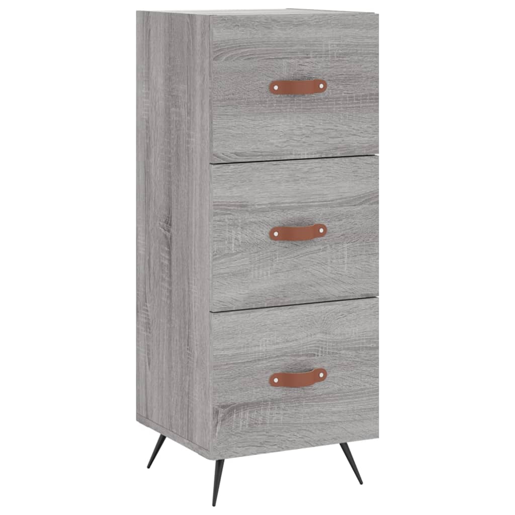 vidaXL Highboard grå sonoma 34,5x34x180 cm konstruert tre