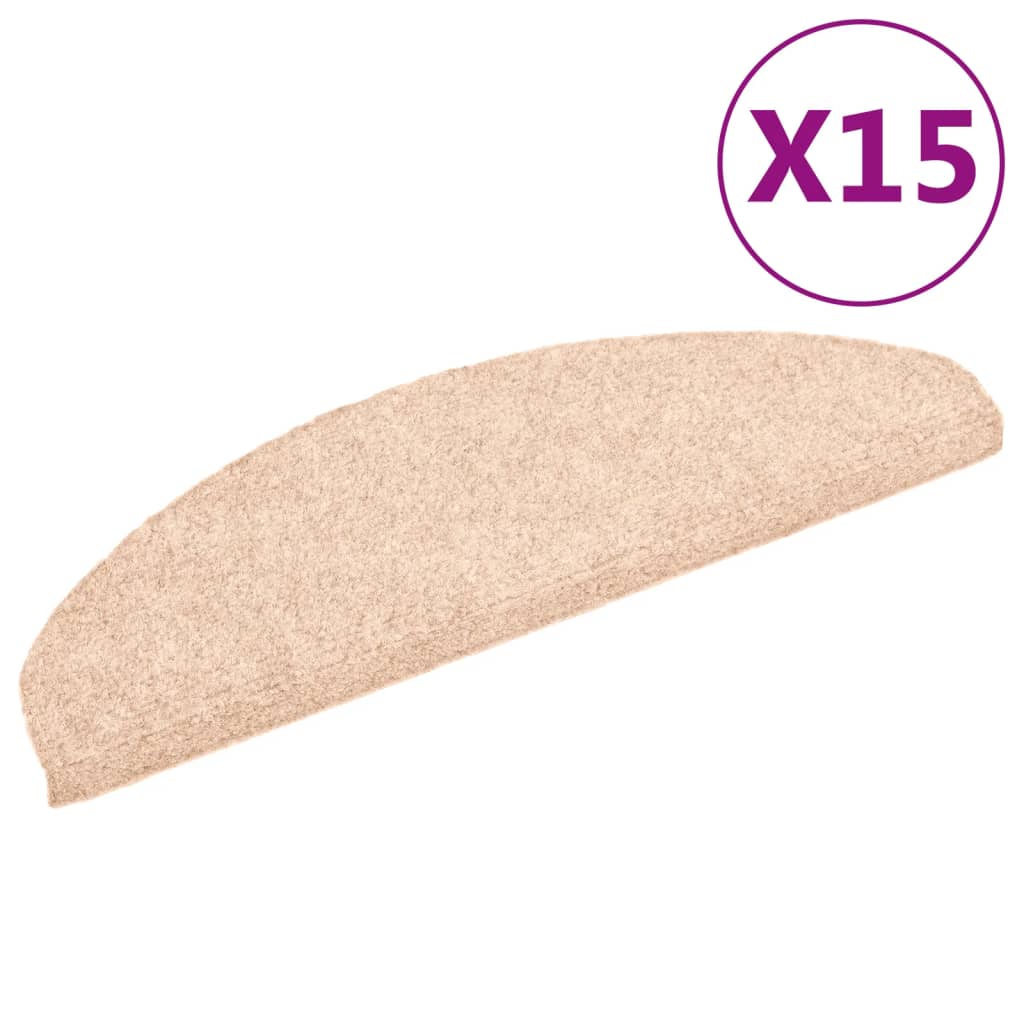 vidaXL Selvklebende trappematter nålestempel 15 stk 65x21x4 cm brun