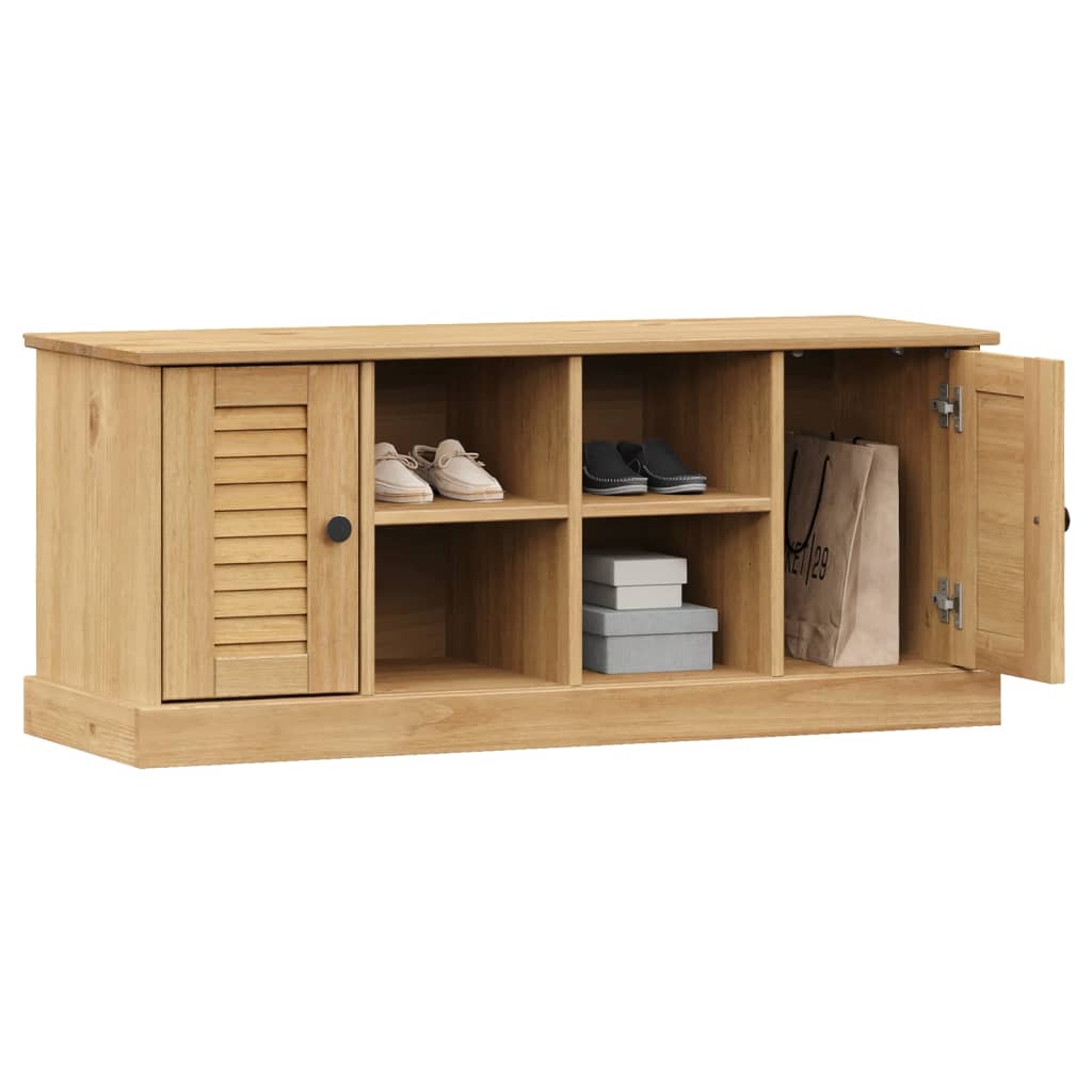 vidaXL Skobenk VIGO 106x35x45 cm heltre furu