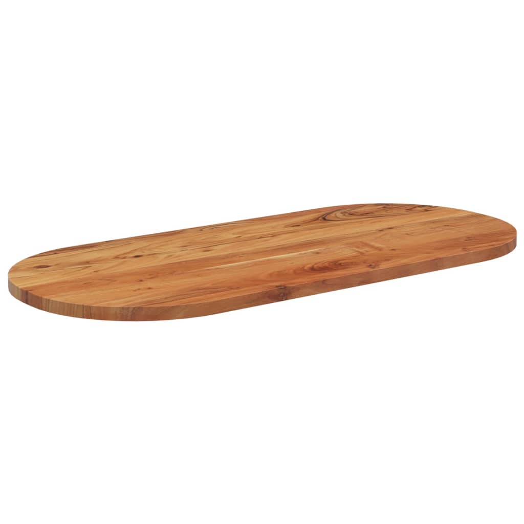 vidaXL Bordplate 110x50x2,5 cm oval heltre akasie