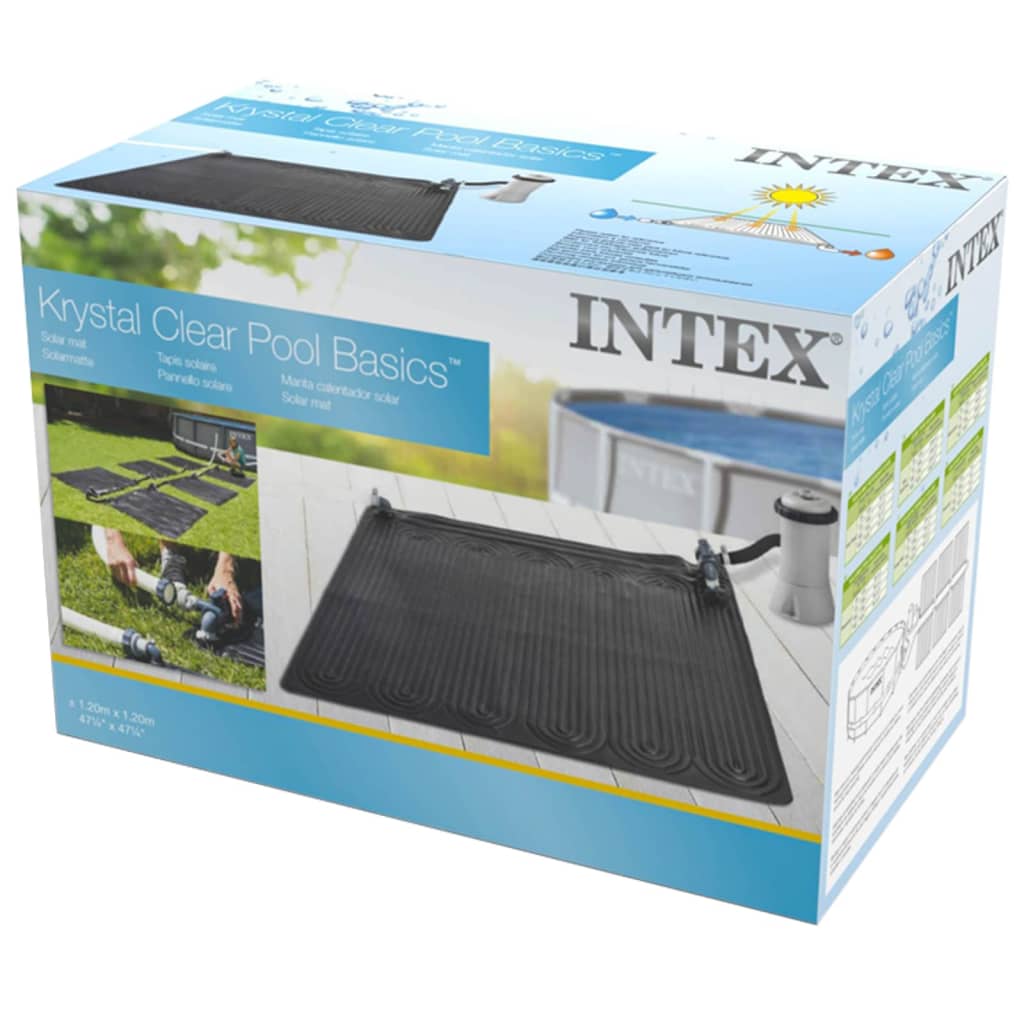 91056 Intex Solvarmematte PVC 1,2x1,2 m Svart