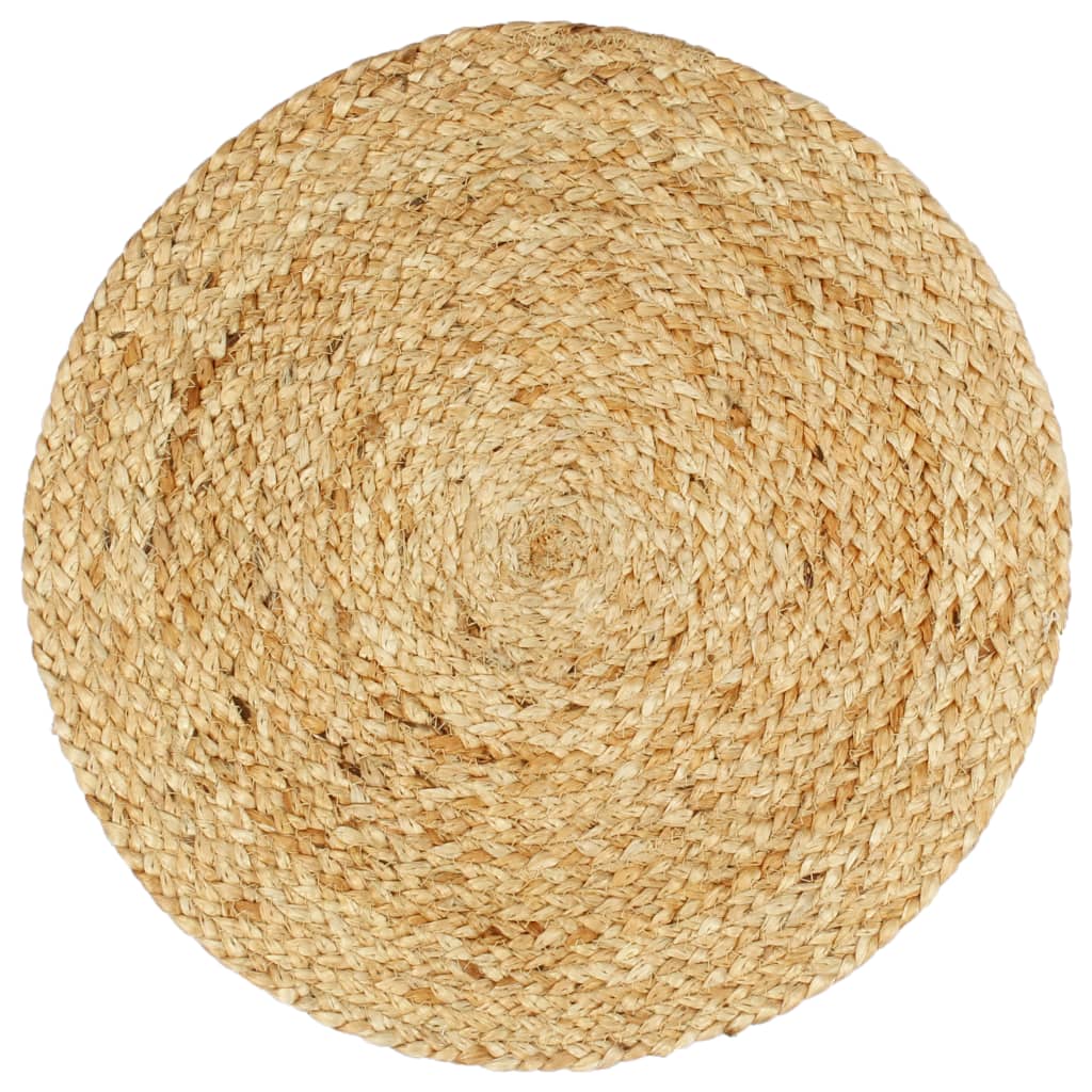 vidaXL Bordmatter 4 stk vanlig naturell 38 cm rund jute