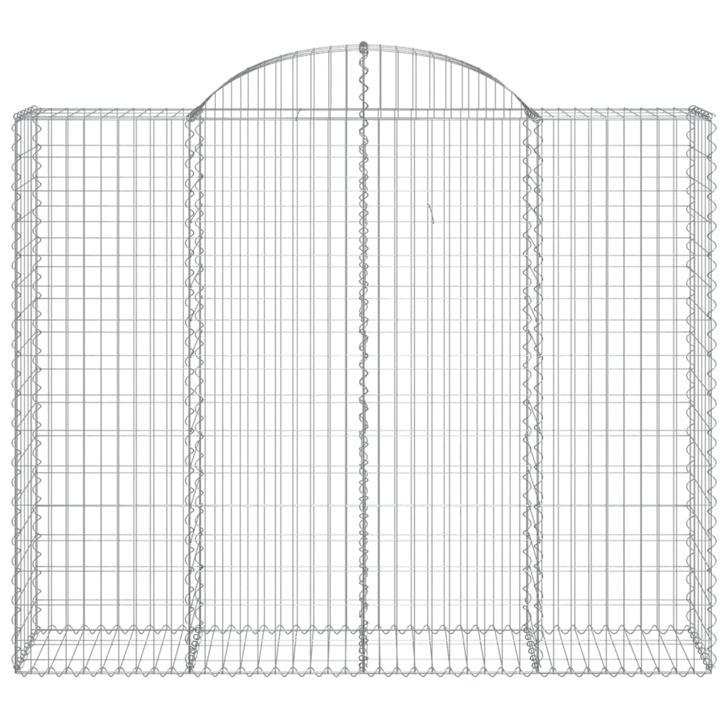 vidaXL Gabionkurver buede 2 stk 200x50x160/180 cm galvanisert jern