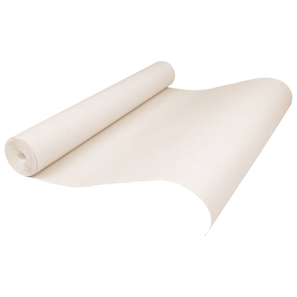 vidaXL Veggtapet 3D ensfarget beige 10x0,53 m ikke-vevd