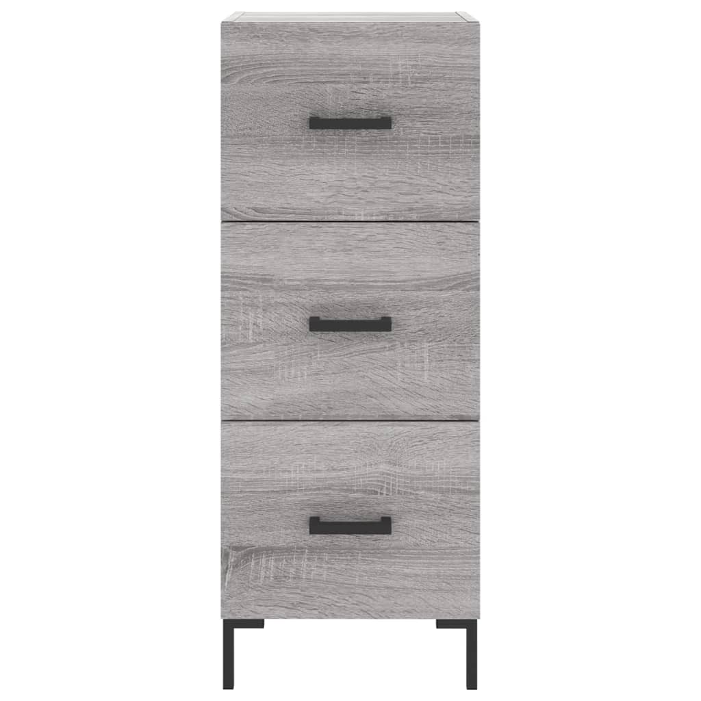 vidaXL Highboard grå sonoma 34,5x34x180 cm konstruert tre