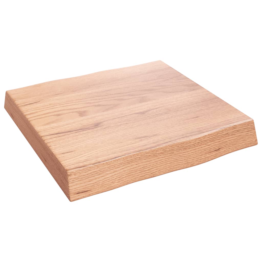 vidaXL Bordplate lysebrun 40x40x(2-6)cm behandlet heltre naturlig kant