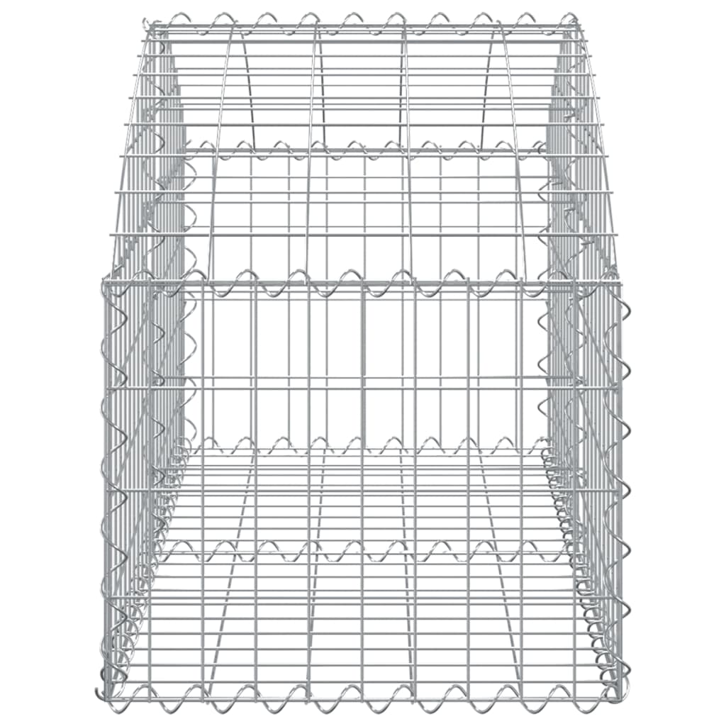 vidaXL Gabionkurv buet 100x50x40/60 cm galvanisert jern