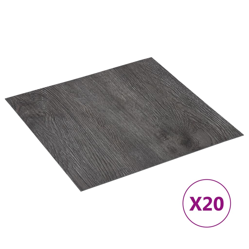 vidaXL Selvklebende gulvplanker 20 stk PVC 1,86 m² brun