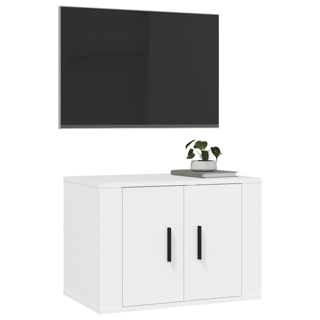 vidaXL Vegghengt TV-benk hvit 57x34,5x40 cm