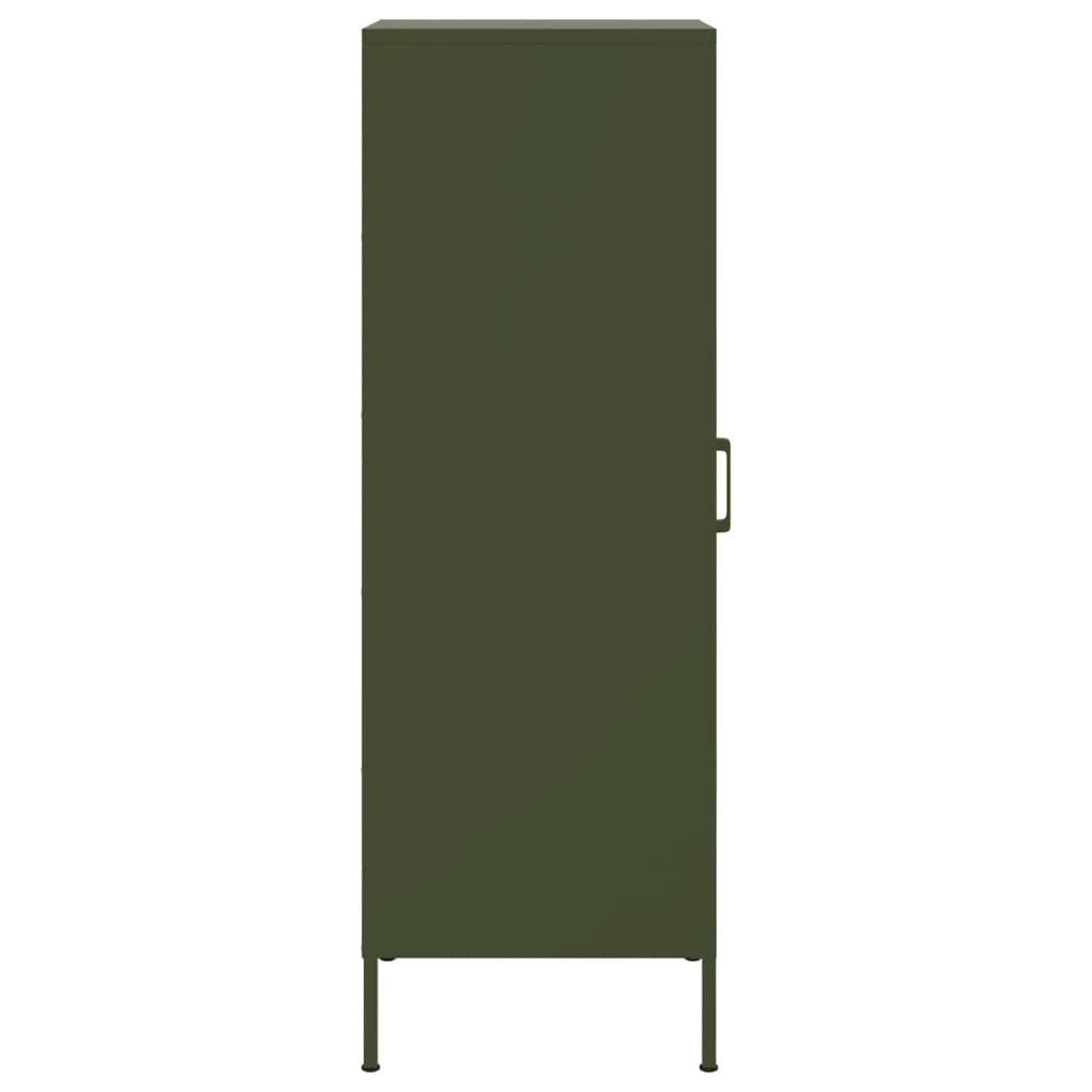 vidaXL Highboard olivengrønn 36x39x113 cm stål