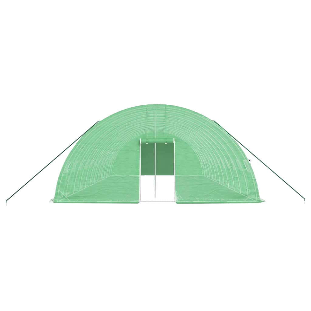 vidaXL Drivhus med stålramme grønn 72 m² 12x6x2,85 m