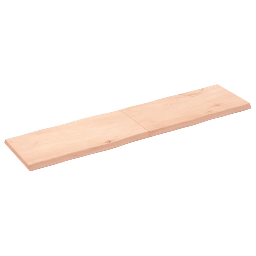 vidaXL Bordplate 160x40x(2-4) cm ubehandlet heltre eik naturlig kant