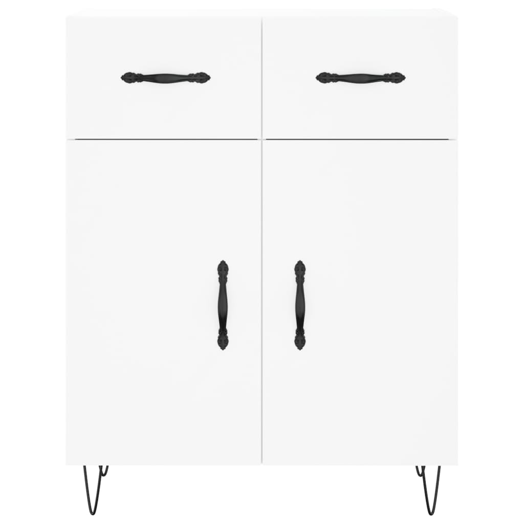 vidaXL Highboard hvit 69,5x34x180 cm konstruert tre