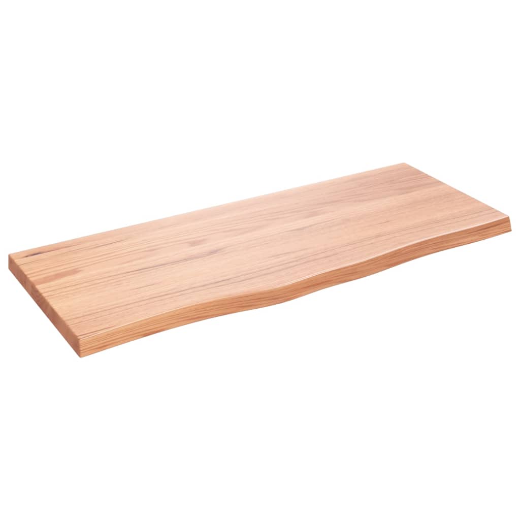 vidaXL Benkeplate til bad lysebrun 100x40x(2-4) cm behandlet heltre