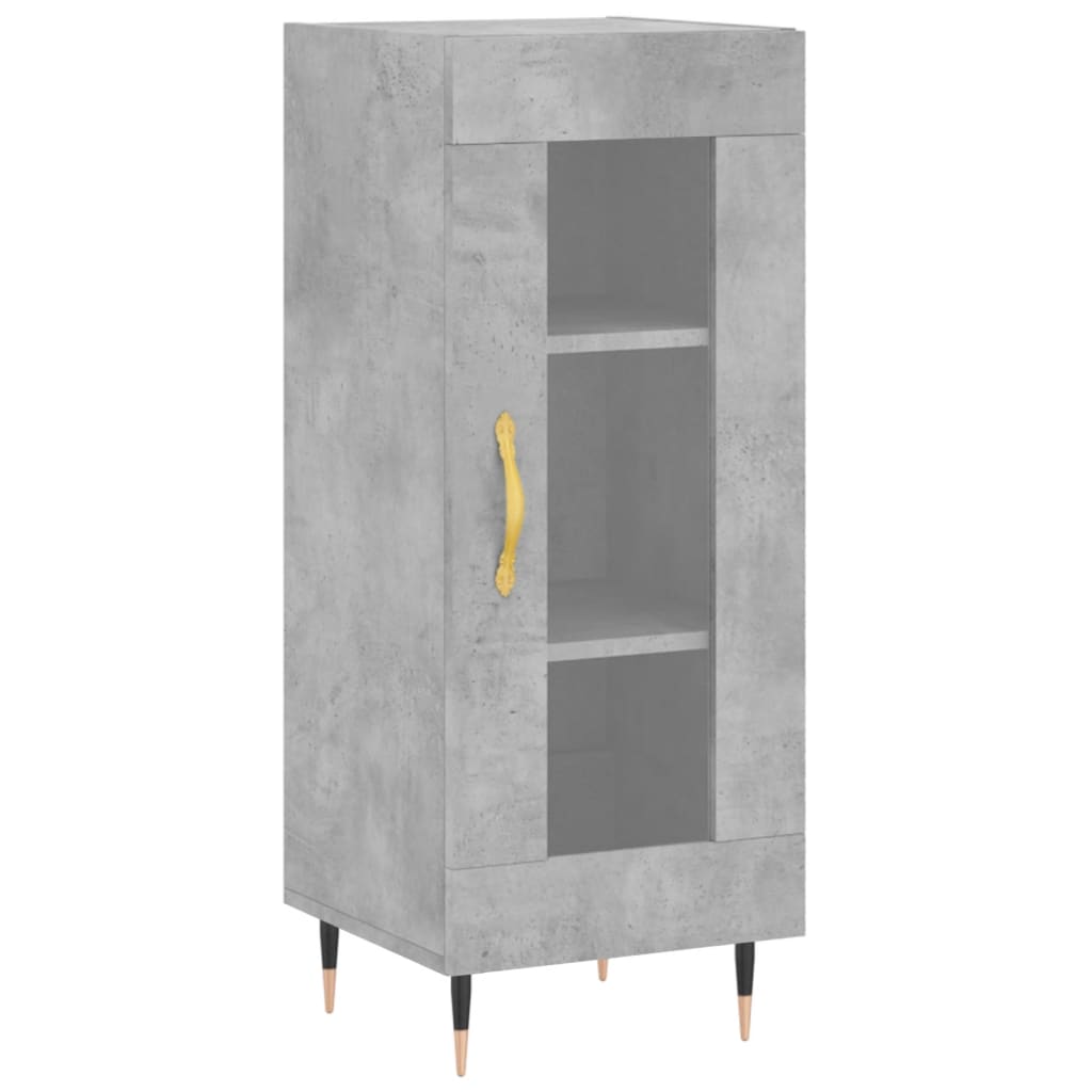 vidaXL Highboard betonggrå 34,5x34x180 cm konstruert tre