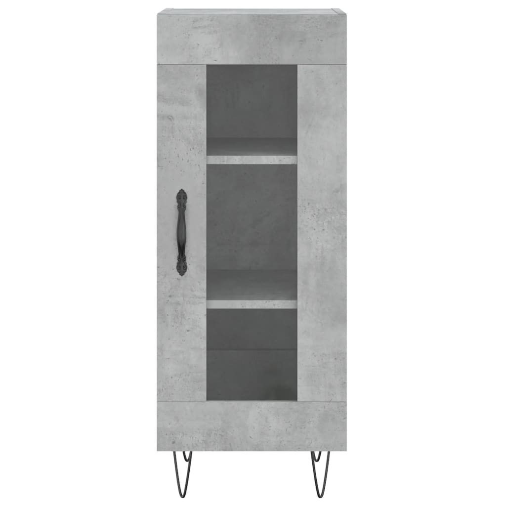 vidaXL Highboard betonggrå 34,5x34x180 cm konstruert tre