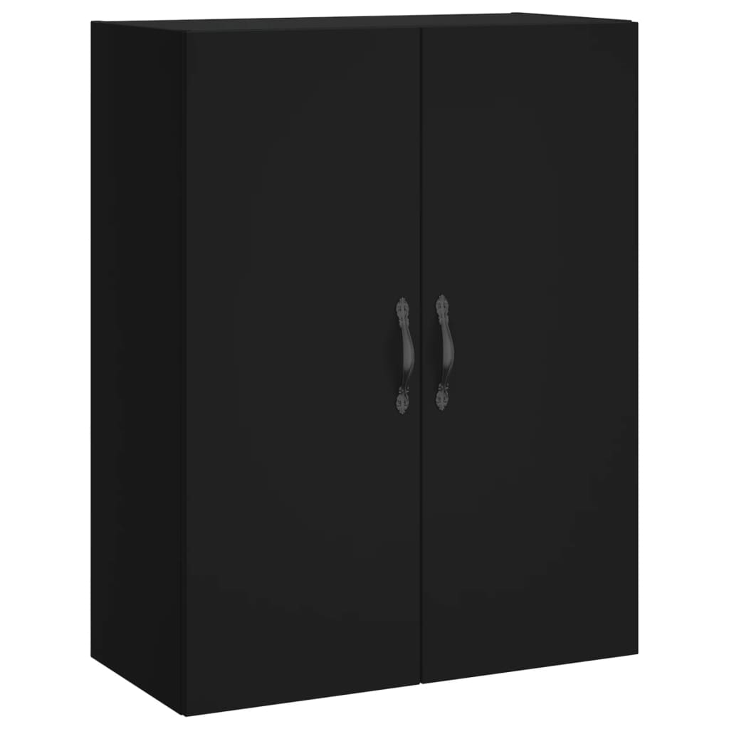 vidaXL Highboard svart 69,5x34x180 cm konstruert tre