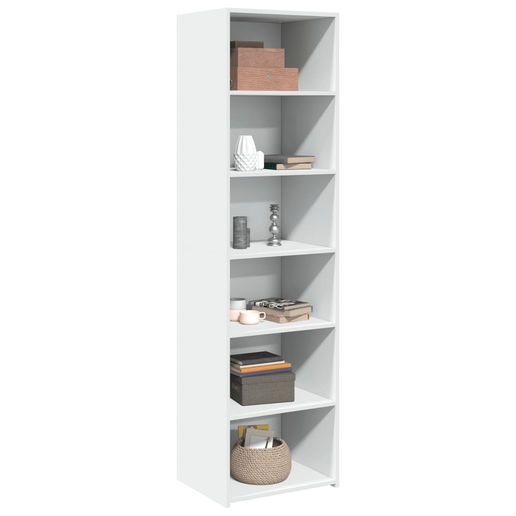 vidaXL Highboard hvit 50x41x185 cm konstruert tre