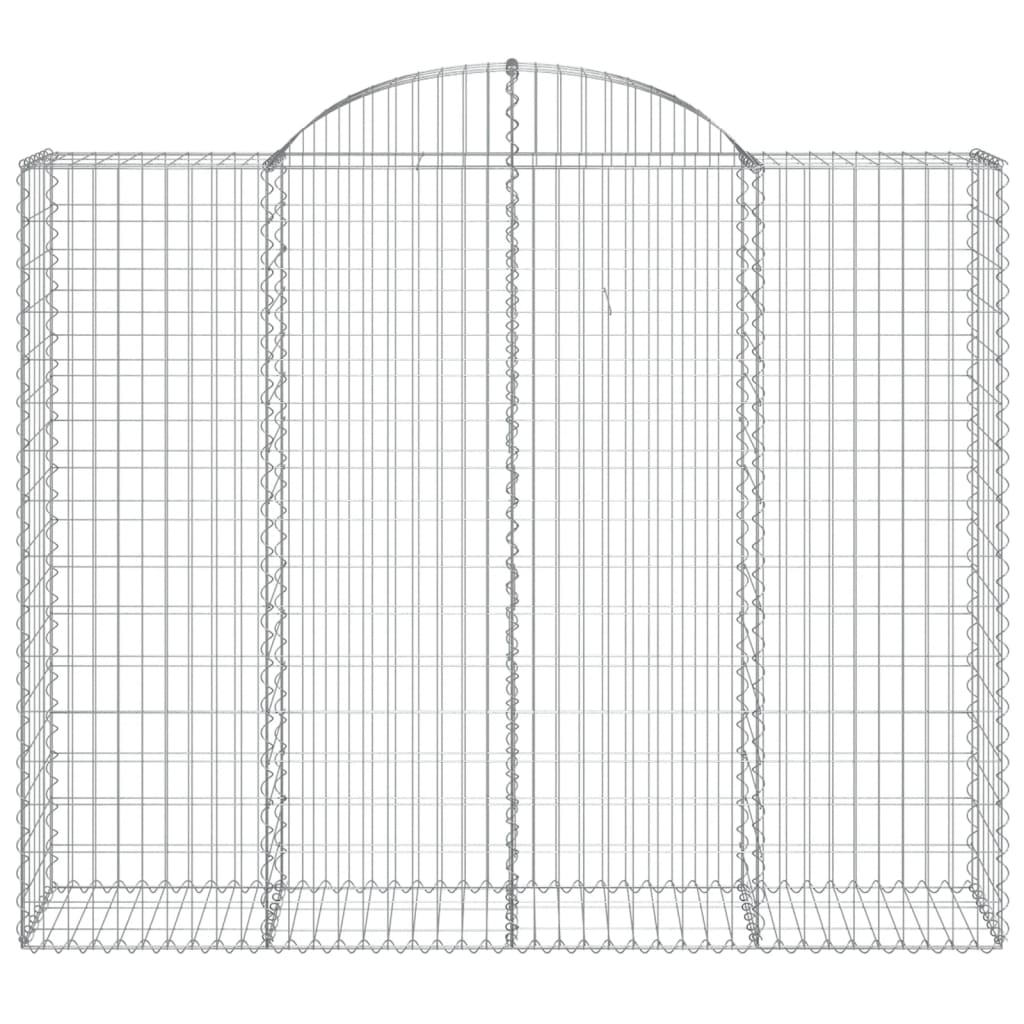 vidaXL Gabionkurver buede 5 stk 200x50x160/180 cm galvanisert jern