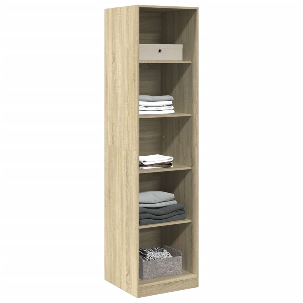 vidaXL Garderobe sonoma eik 50x50x200 cm konstruert tre