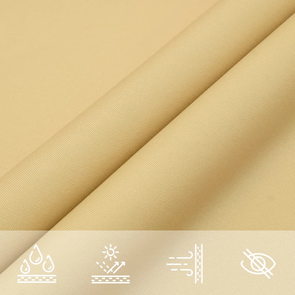 vidaXL Solseil sand 4x2 m 100% polyester oxford