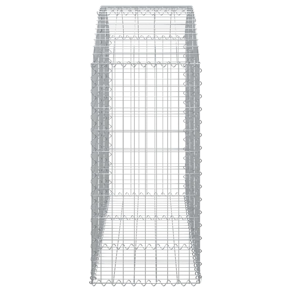 vidaXL Gabionkurv buet 150x50x100/120 cm galvanisert jern