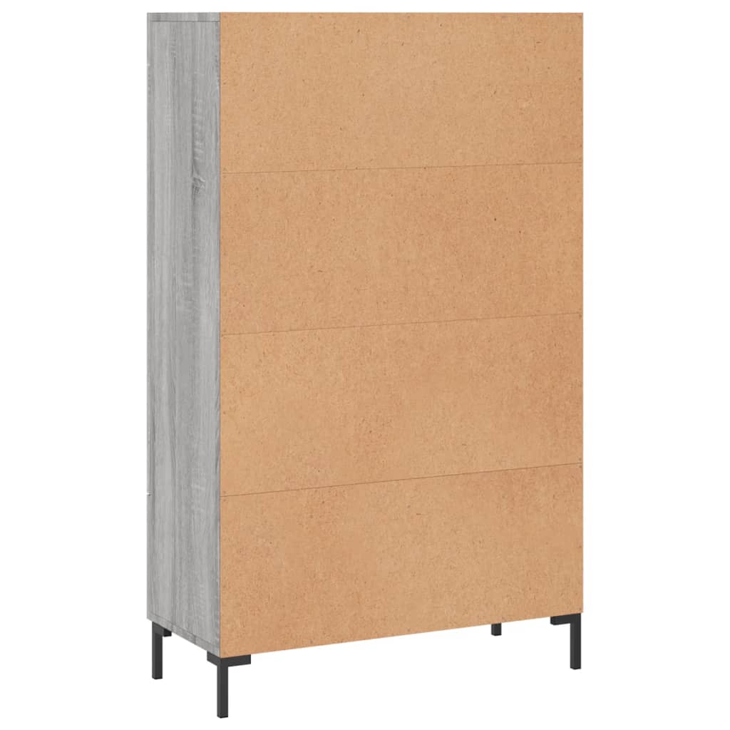 vidaXL Highboard grå sonoma 69,5x31x115 cm konstruert tre