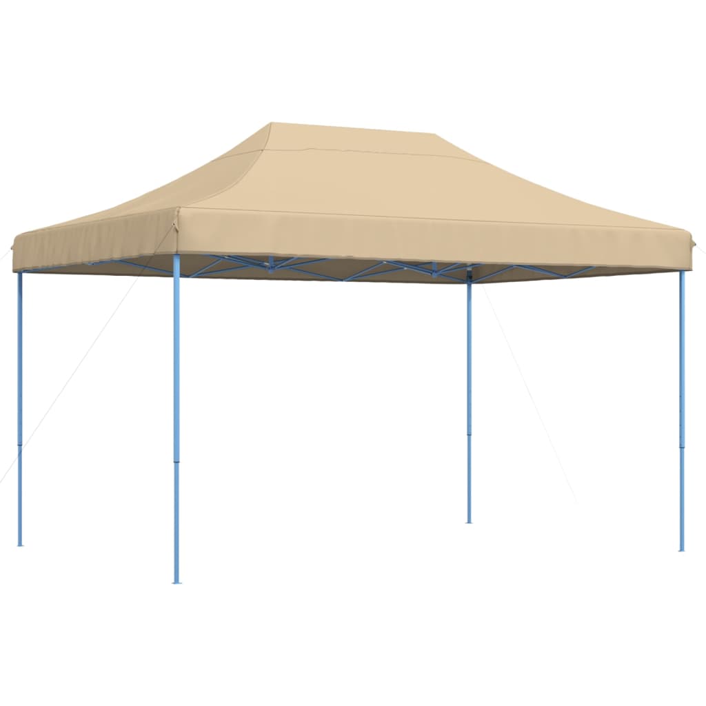 vidaXL Sammenleggbart partytelt pop-up beige 410x279x315 cm