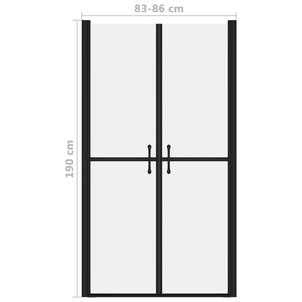 vidaXL Dusjdør frostet ESG (83-86)x190 cm