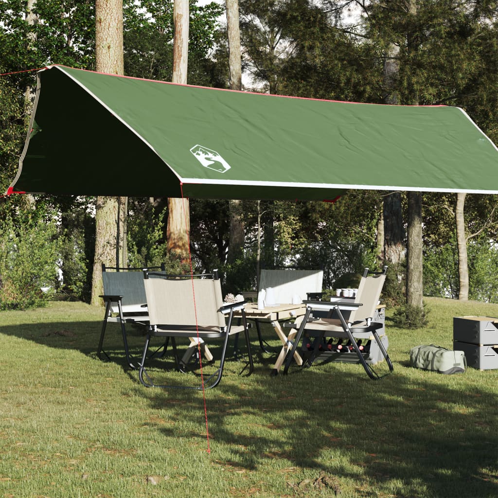 vidaXL Campingpresenning grønn 500x294 cm vanntett