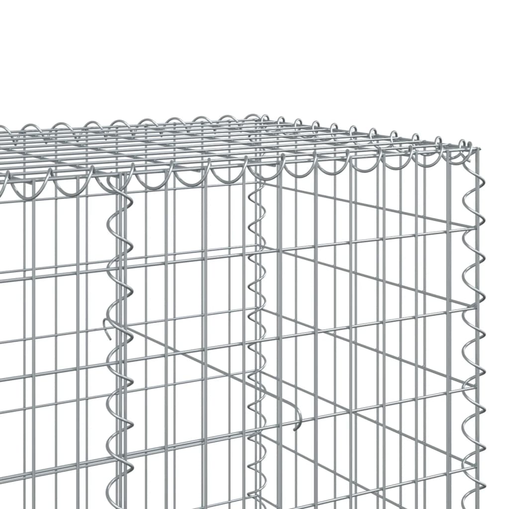 vidaXL Gabionkurv med deksel 300x100x100 cm galvanisert jern