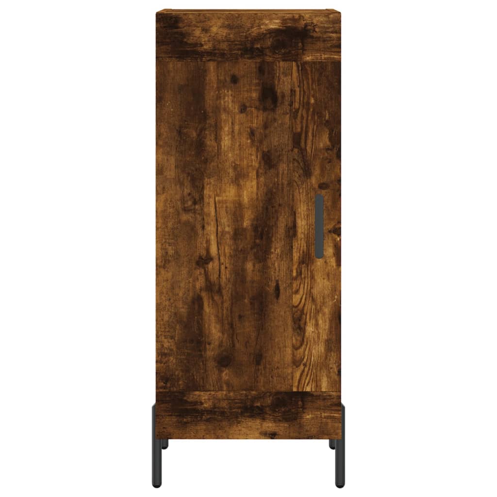 vidaXL Highboard røkt eik 34,5x34x180 cm konstruert tre