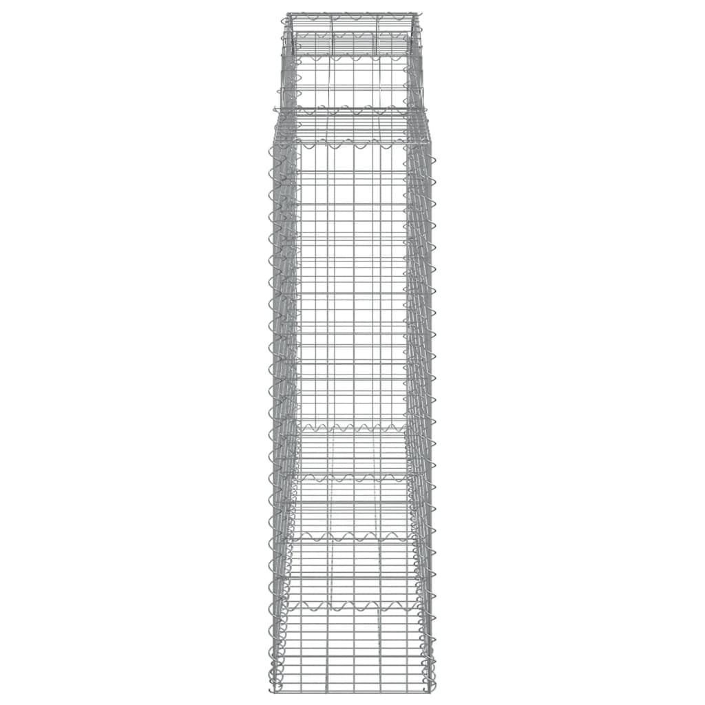 vidaXL Gabionkurver buede 11 stk 200x50x140/160 cm galvanisert jern