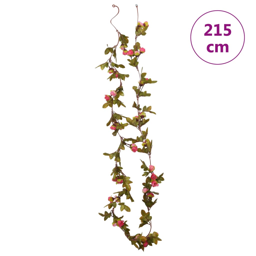 vidaXL Blomsterkranser for jul 6 stk rose 215 cm