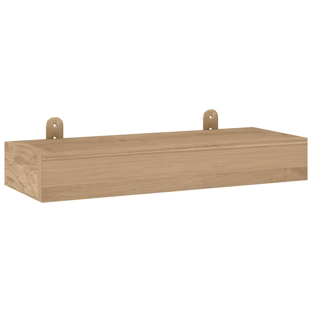 vidaXL Vegghyller 2 stk 40x15x4 cm heltre teak