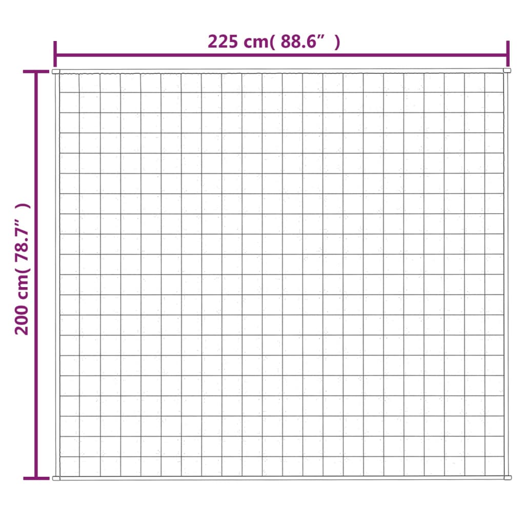 vidaXL Vektdyne kremhvit 200x225 cm 13 kg stoff