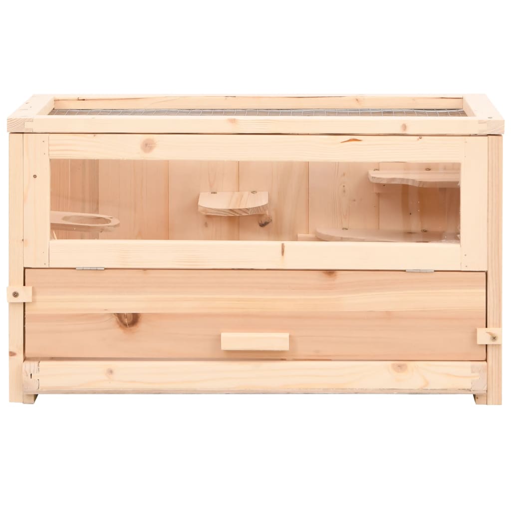 vidaXL Hamsterbur 60x30x35 cm heltre gran