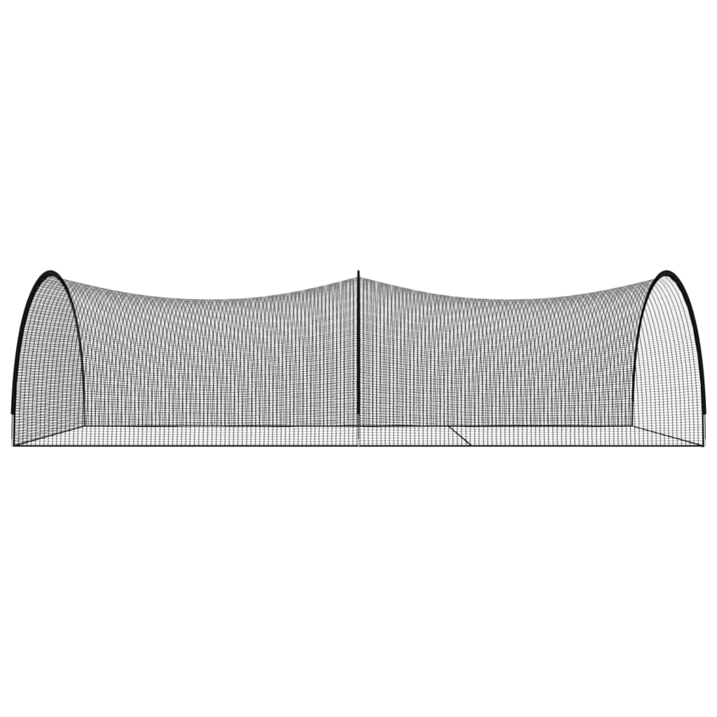 vidaXL Baseball battingnett svart 900x400x250 cm polyester