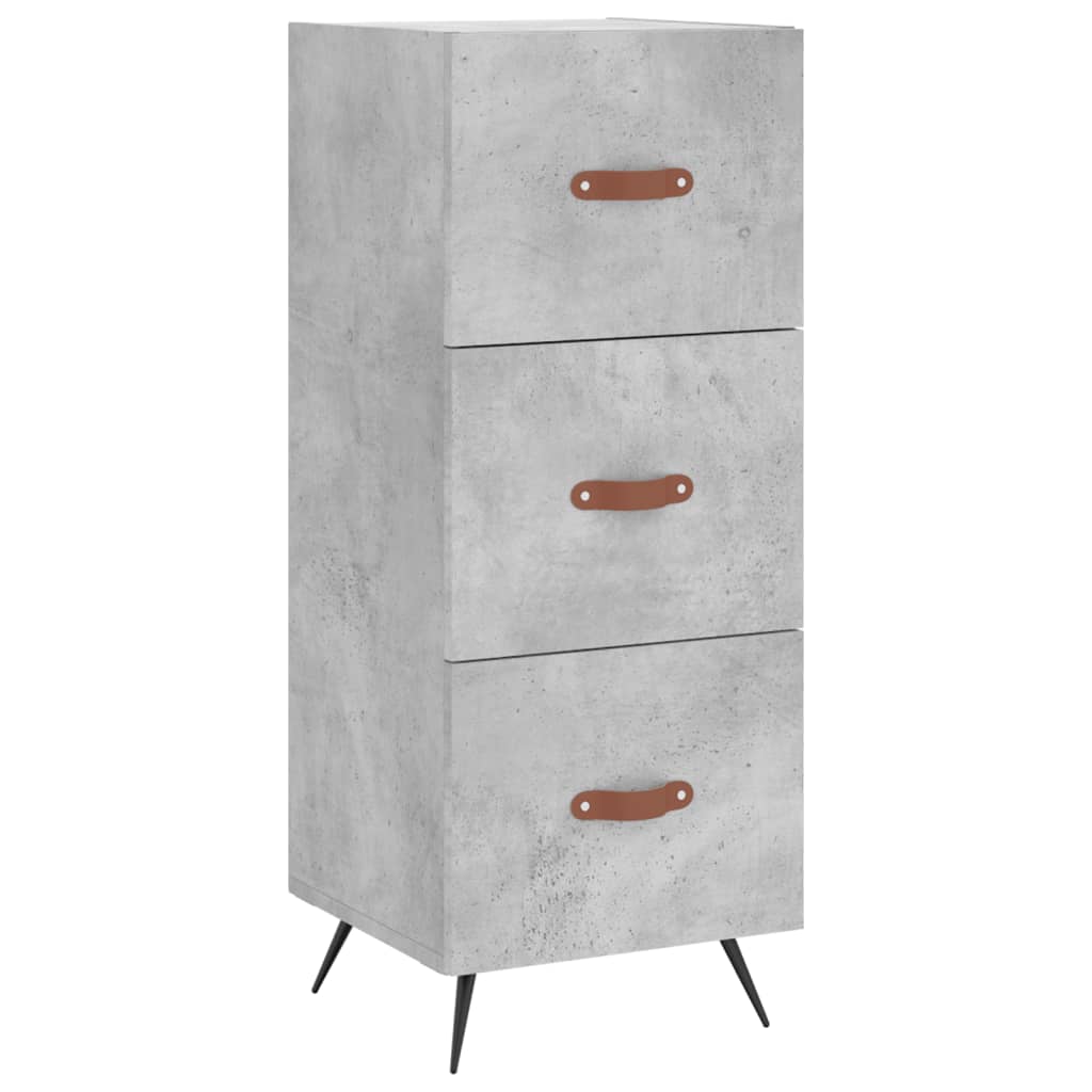 vidaXL Highboard betonggrå 34,5x34x180 cm konstruert tre