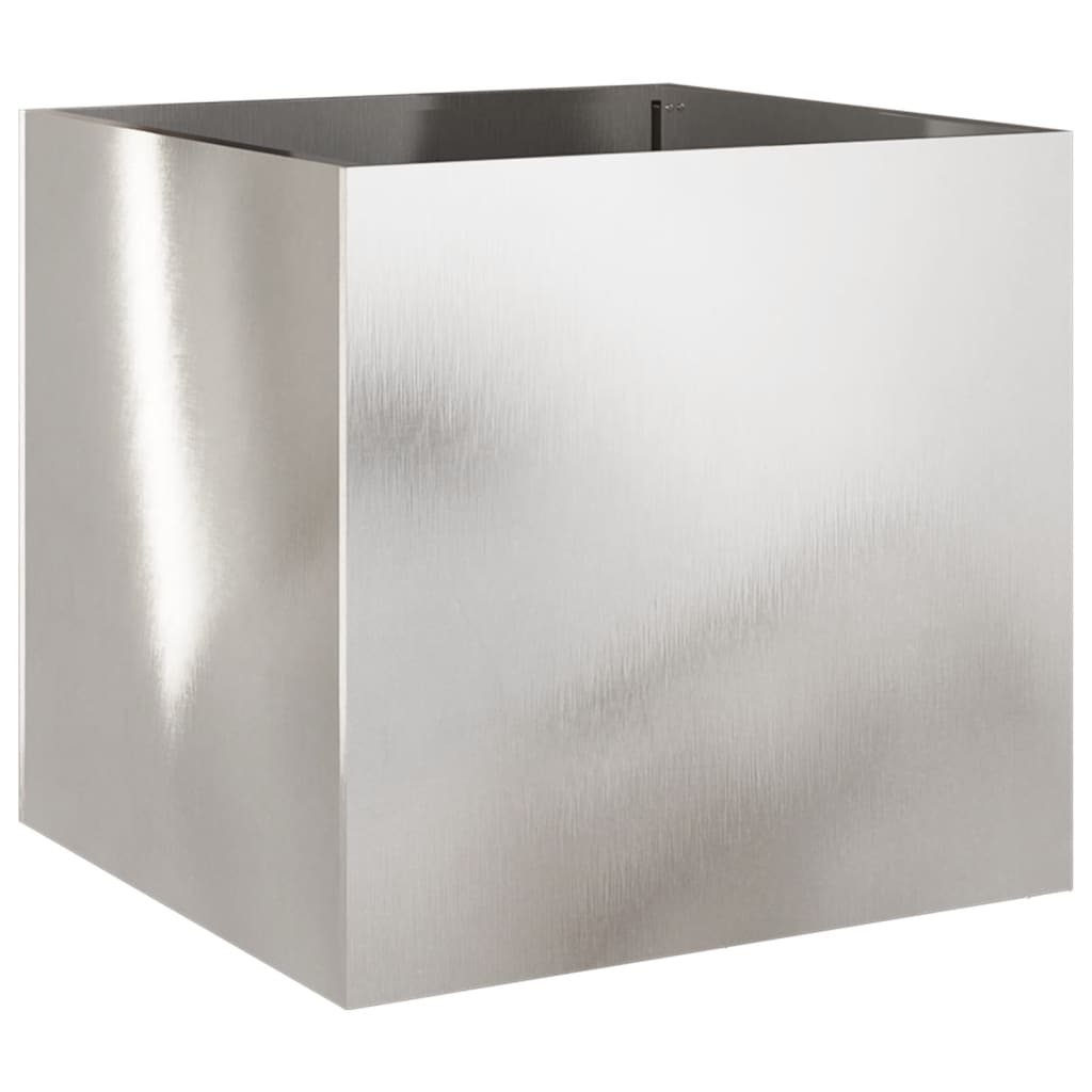 vidaXL Plantekasse sølv 49x47x46 cm rustfritt stål