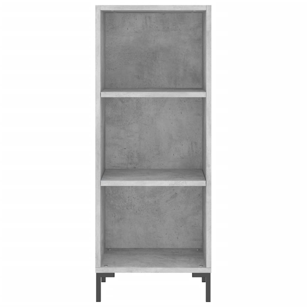 vidaXL Highboard betonggrå 34,5x32,5x180 cm konstruert tre